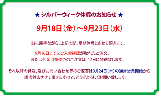 夏期休暇